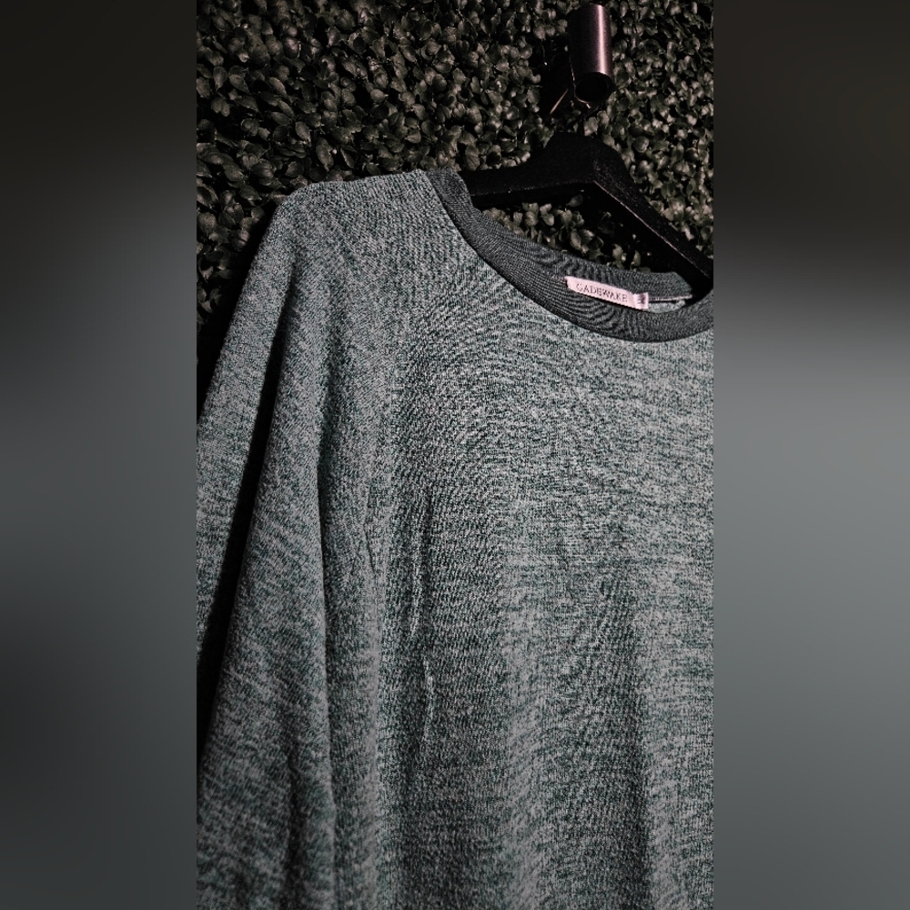 Green Cozy Women's Lightweight Sweater Shirt - Picture 3 of 5